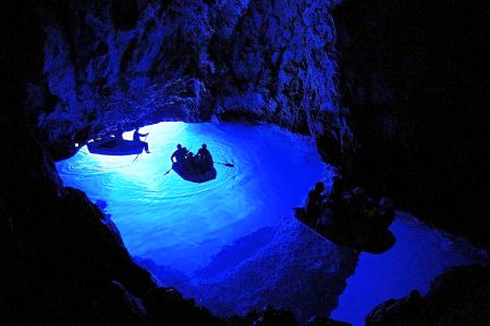 The Blue Cave in the Balun Cove