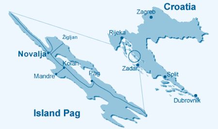 A map of Pag