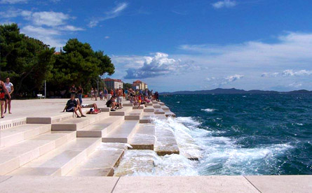 Sea-organ on Zadar beach